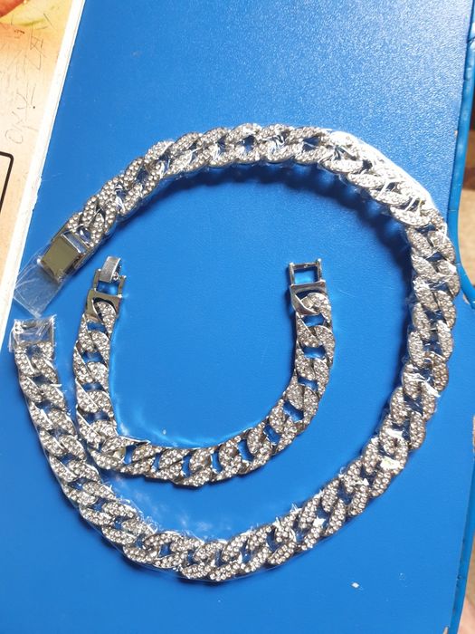Lanț + brățară cubaneză , ICE calitate oferta NOI