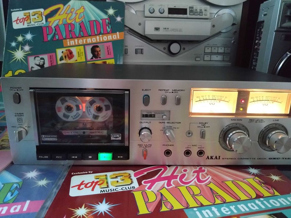 AKAI GXC-715D  2-head 2-motor Argintiu cassette deck