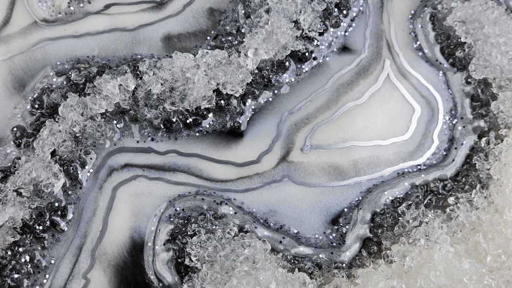 3D картини тип Геода "Силвър Лава" и "Дуализъм" епоксидна смола