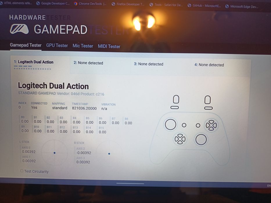Controler game pad Logitech Dual Action