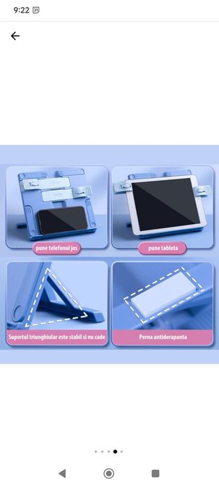 Set 2 suporti pentru carti, telefon sau tableta