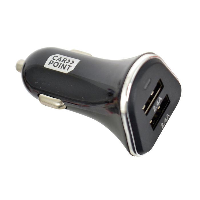Incarcator auto Carpoint pentru USB de la priza auto, 2xUSB, 12V/ 24V, iesire 5V 4.8A, adaptor usb auto