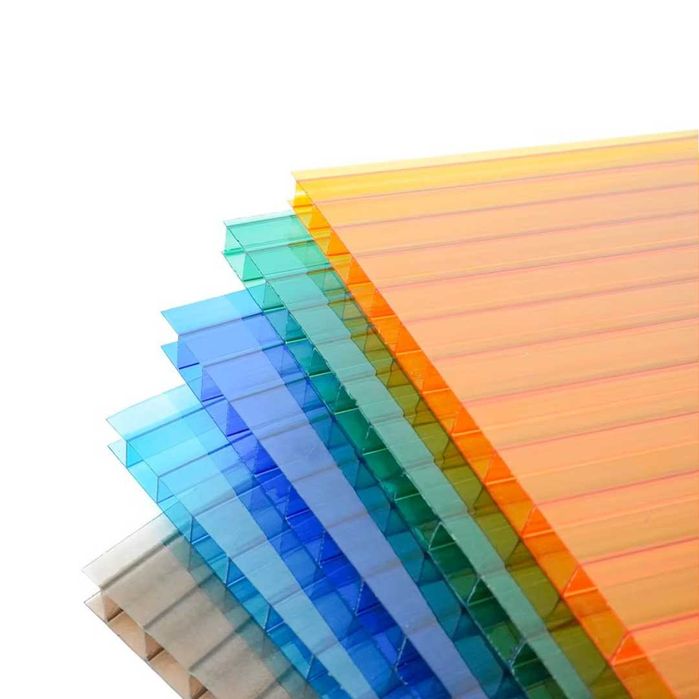 Сотовый поликарбонат. Есть все размеры и цвета.