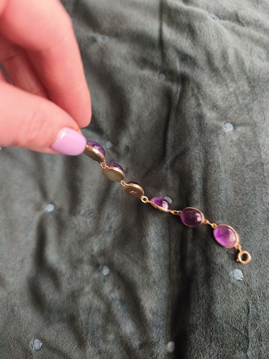 Bratara din aur cu ametist vintage