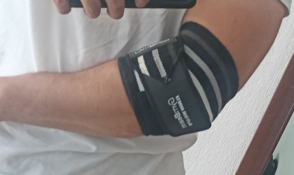 GymBeam бинтове за лакти, налакътник, elbow wraps