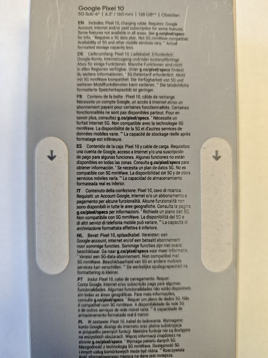 Google Pixel 10 Obsidian