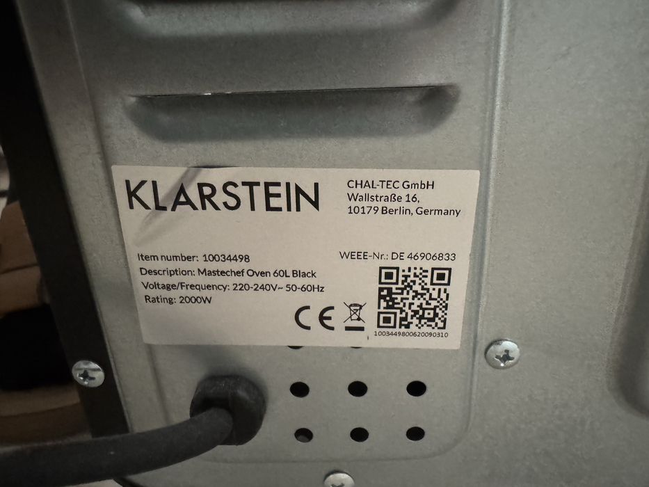 Klarstein Masterchef cuptor electric 60L