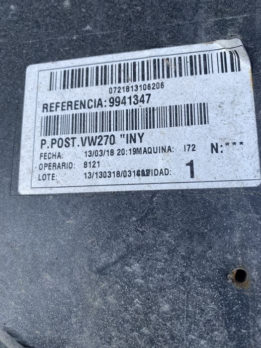 Броня задна за фолксваген поло 2018г