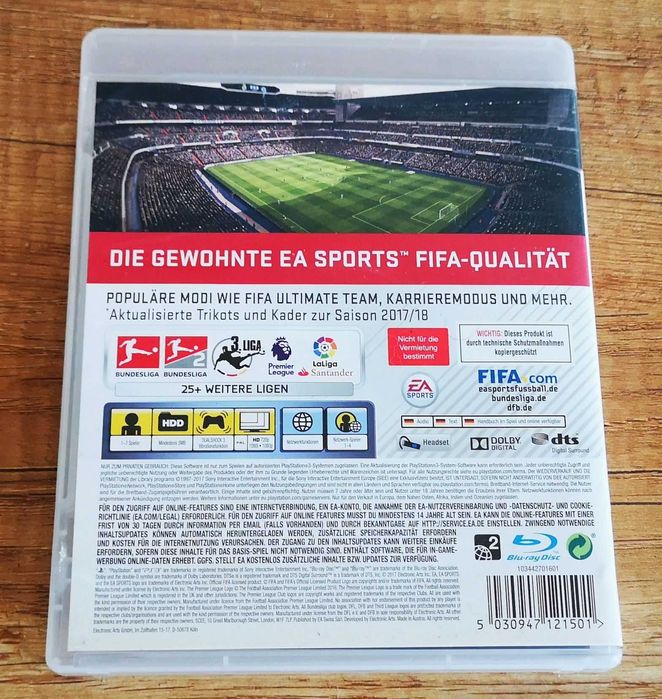 PS3 Fifa 18 Фифа 18 Плейстейшън PlayStation 3