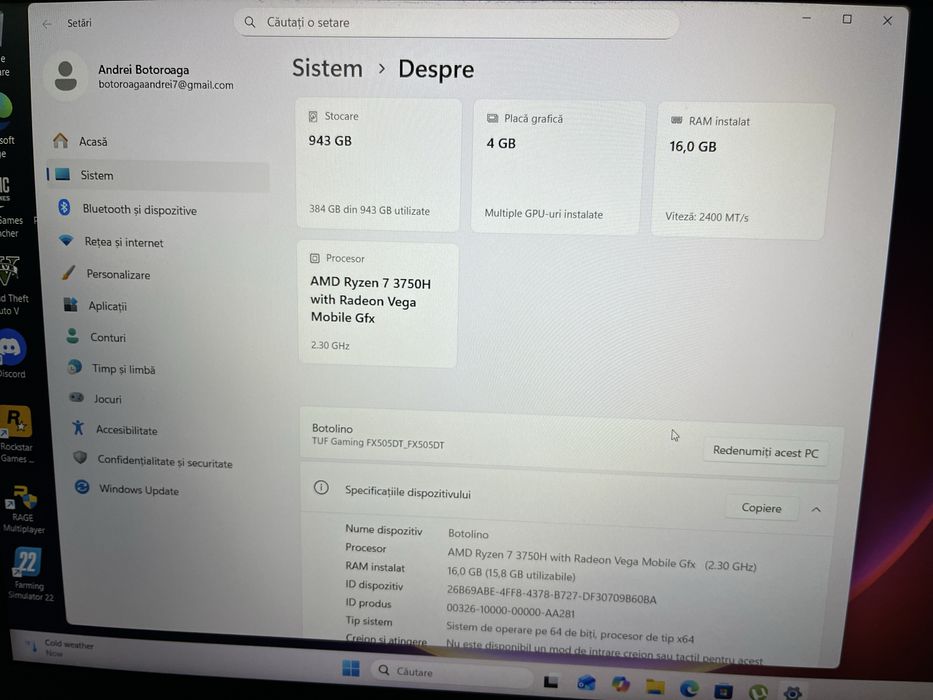 Laptop Gaming ASUS TUF