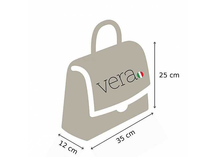 Нова дамска чанта от vera bg естествена кожа Италия светло син