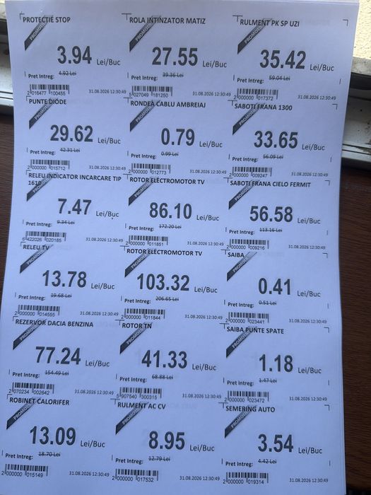 Piese Auto vechi Dacia,Matiz, Tico 1300,Papuc Cielo