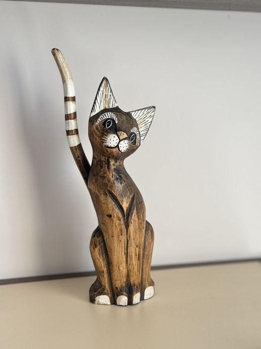 Дървена декорация Коте