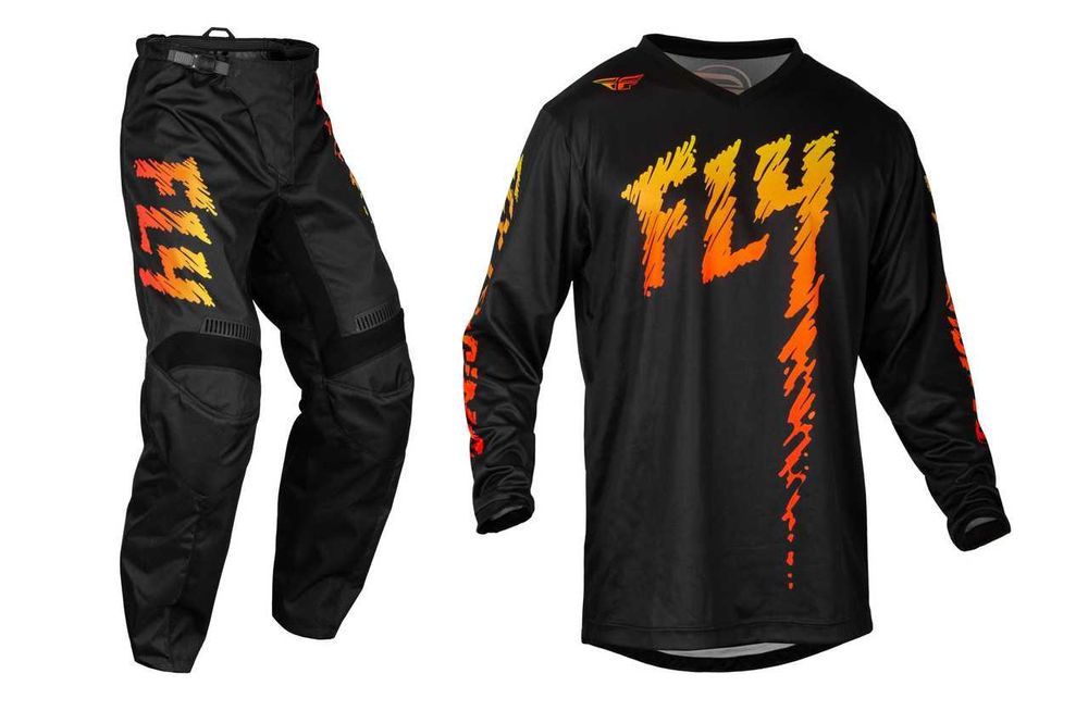 Детски мотокрос панталон  FLY RACING F-16 Black/Yellow/Orange 2024