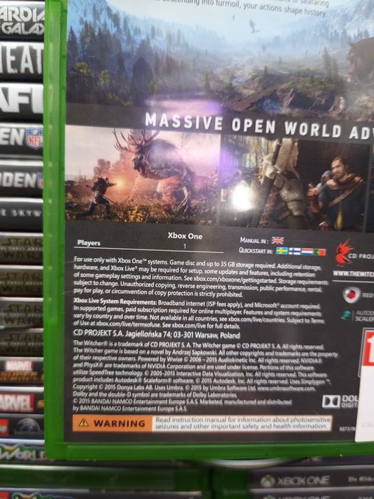 Joc/jocuri The Witcher 3: Wild Hunt Xbox One original