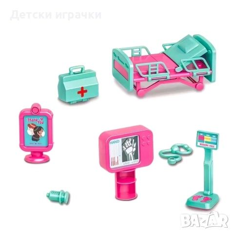 Комплект Линейка и кукла Доктор, с медицински аксесоари, с отварящи се