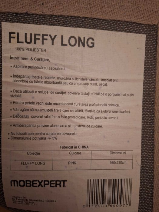 Vand covor Mobexpert Fluffy lung
