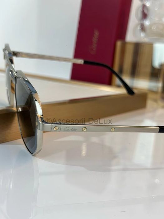 Ochelari de Soare Cartier Aviator CT0462S Full Box Santos De Cartier [Verificare Colet]