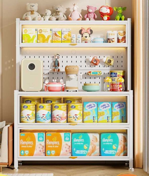 Буфетный шкаф для кухни с полками и дверцами\polkali bufet shkafi bor