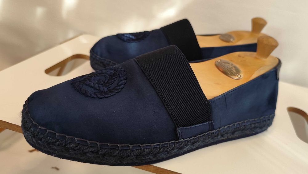 Pantofi slip on 40 mocasini casual GANT piele naturala moale albastru