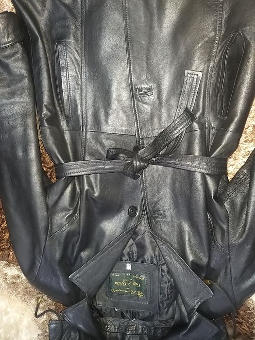 Haina de piele cu blana naturală