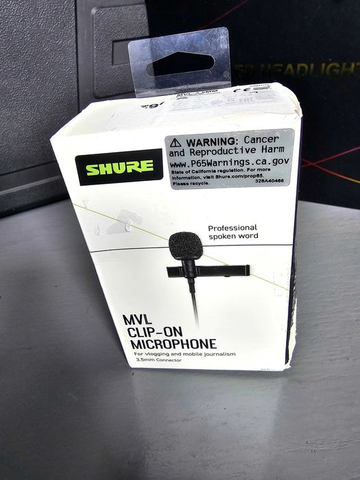 SHURE MVL CLIP- ON MICROPHONE 3.5mm conector