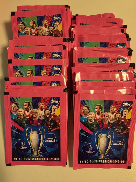 100 plicuri Topps Champions League 2025-26