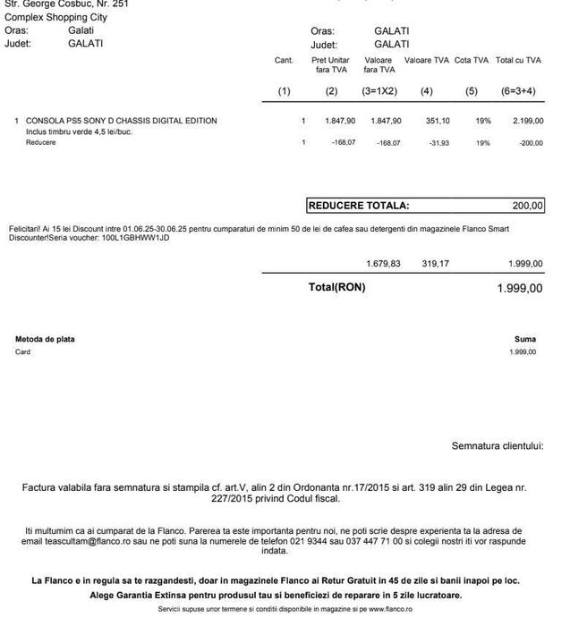 PlayStation 5 + PSVR 2 - Ca noi+ Factura