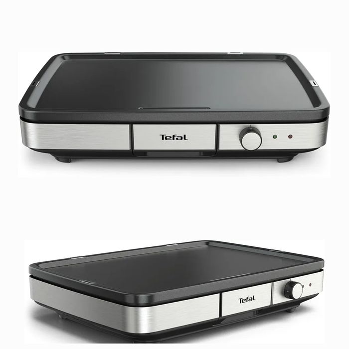 Tefal електрическа скара Maxi Plancha CB690, черен/стомана, 2.300W