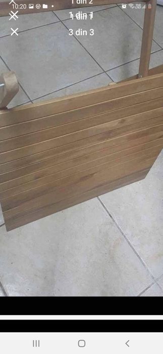 Vând masă rabatabilă cu 2 scaune rabatabile