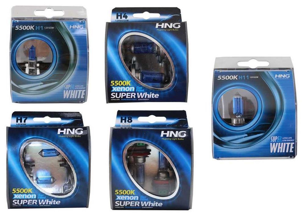 Халогенни автокрушки крушки с ксенон ефект HNG H7 12V 5500K 55W