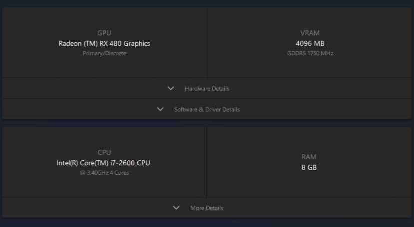 Компютър за игри, интернет или работа; Core i7 2600, RX480 4GB, 8GB RAM, SSD 240GB+HDD 300GB
