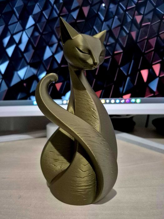 Pisica decorativa 20 cm – printata 3D din PLA
