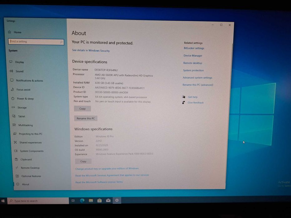PC cu Monitor LG 21.5 inchi 16:9