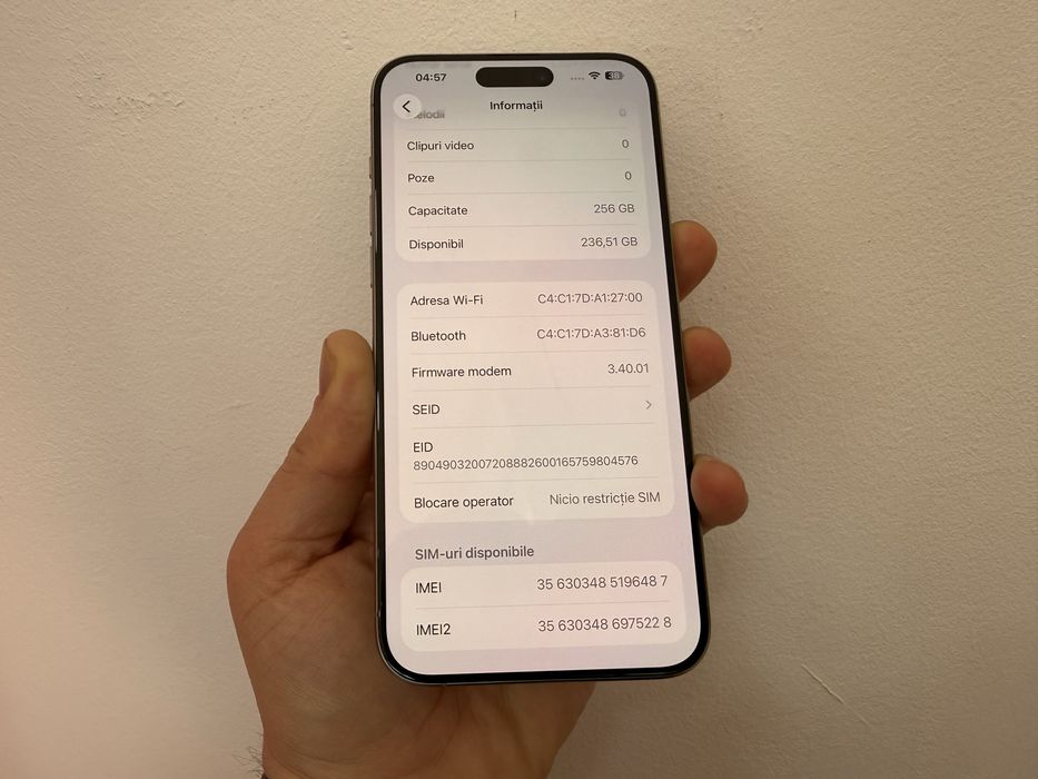 Iphone 15 Pro Max, 256 gb, Natural Titanium