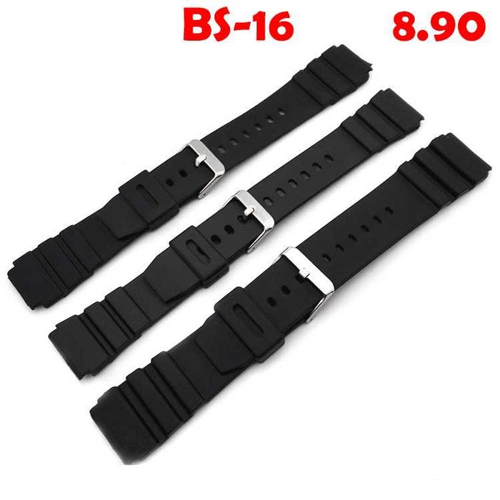 Силиконова каучукова каишка верижка за часовник 14/16/18/20/22/24мм