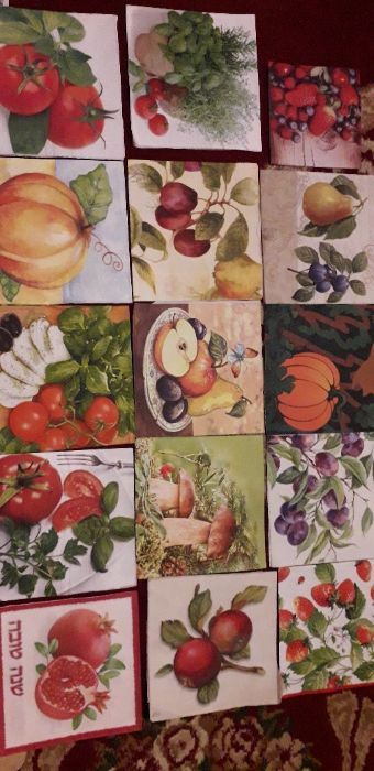 Продам салфетки для декупажа(разные тематики,разные размеры)