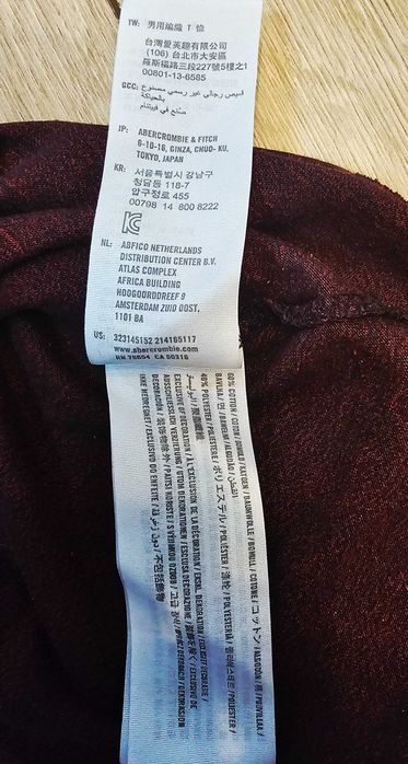 Tricou Holiester California, marimea S, vișiniu