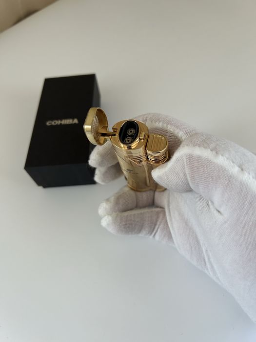 Cohiba запалка за пури с двоен пламък и пънч