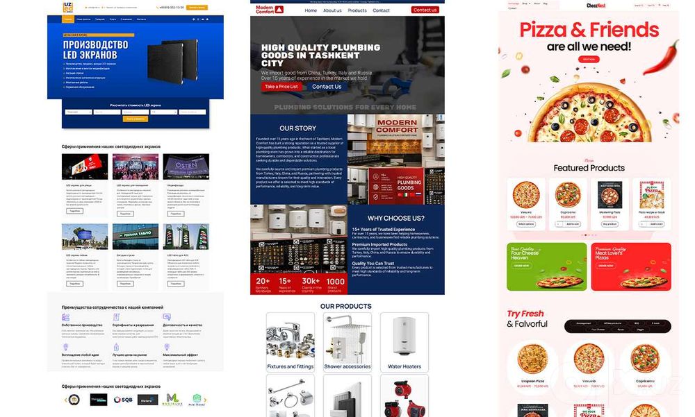 Sotuvchi saytlar yaratish, Разработка сайтов Tilda, Wordpress