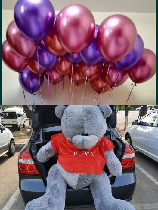 Теddi 1+1 Teddy,Тедди,айик,+ Vazdushniy shar+Sharlar+Шар+ Шарлар