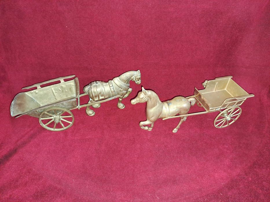 cal bronz caruta bronz trasura bronz 39 - 45 cm cadou