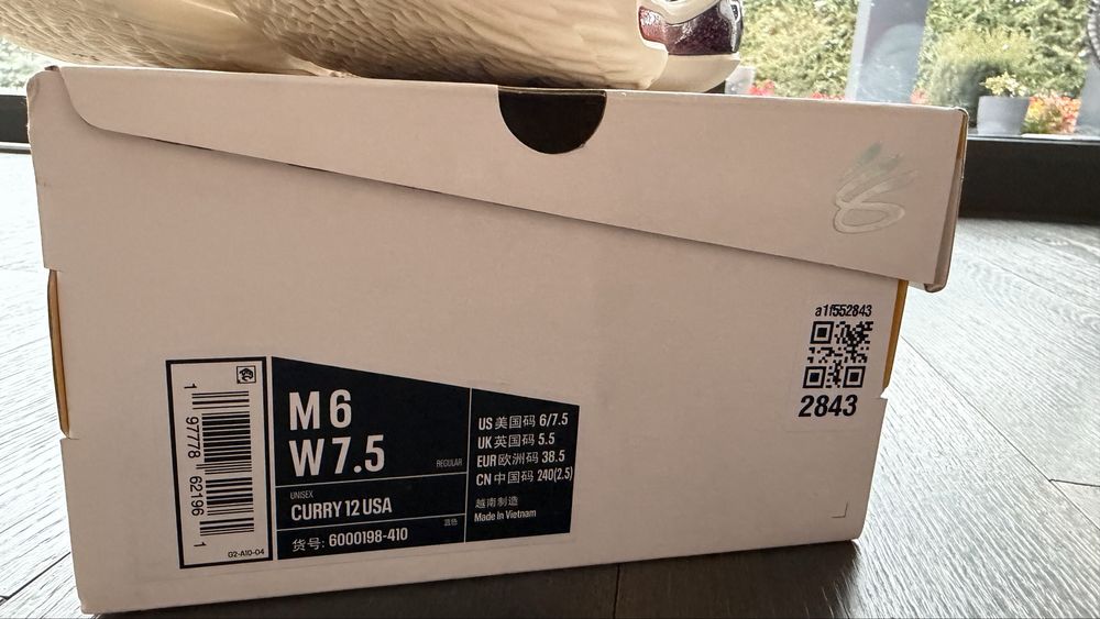 Adidasi baschet  Curry 12 USA white si blue navy