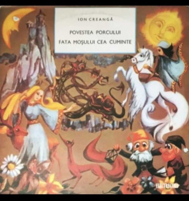 Discuri vinil/ plăci cu povești, basme pentru copii, muzică