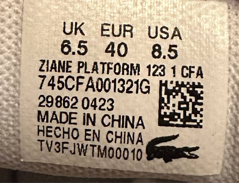 Adidasi Lacoste Ziane Platform