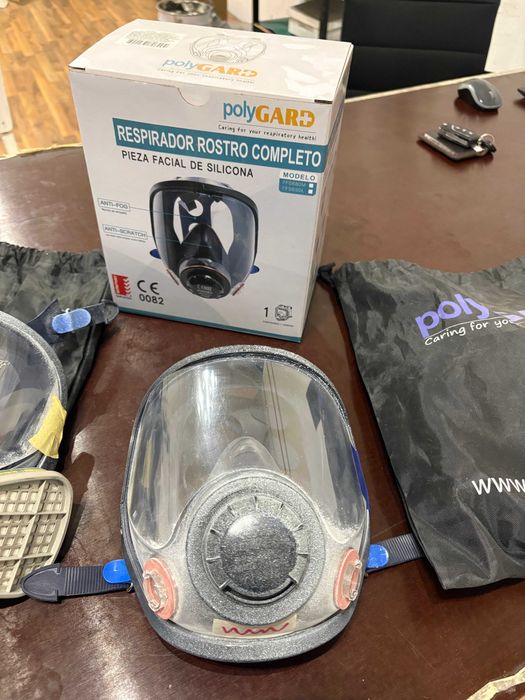 Бояджийска маска панорамна PolyGARD - за филтри 3M - 2 бр