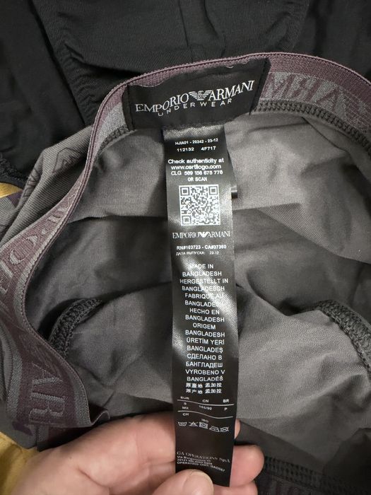 Emporio Armani set 3 chiloti gri-gri-negru marimea S noi originali