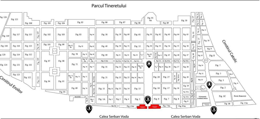 Cavou cu 3 cripte ,teren 6 m, cimitirul Belu