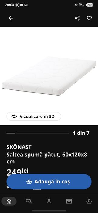 Patut IKEA si saltea  60x120