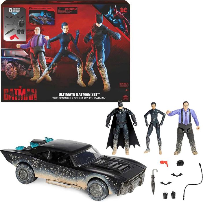 BATMAN DC Батмобил Кола Батман с фигури The Penguin Selina Kyle Batman и аксесоари